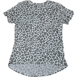 ZOE + LIV Grey Cheetah Print Top (Sz XS)
